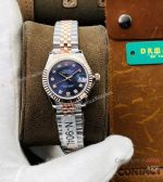 Swiss Copy Rolex Lady-Datejust 28mm Watch 2-Tone Rose Gold Purple Dial